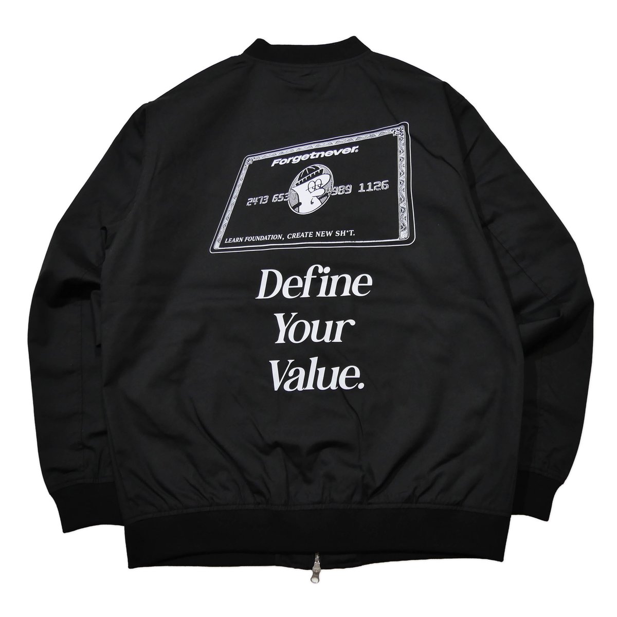 DEFINE STADIUM JACKET(BLACK) | FORGET NEVER CLO