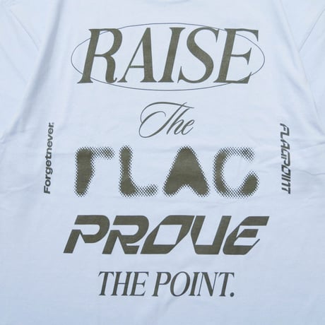 FLAG POINT x FORGET NEVER / RAISE TEE (SKY BLUE)
