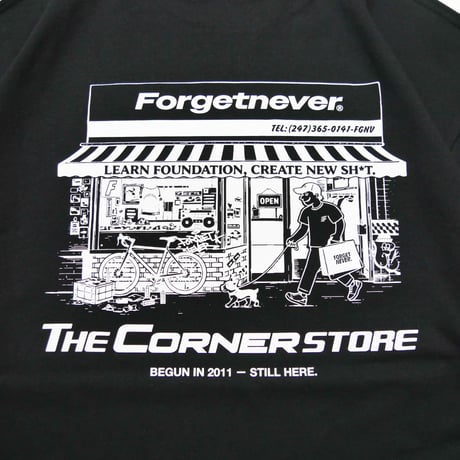 THE CORNER STORE T-SHIRTS(BLACK)