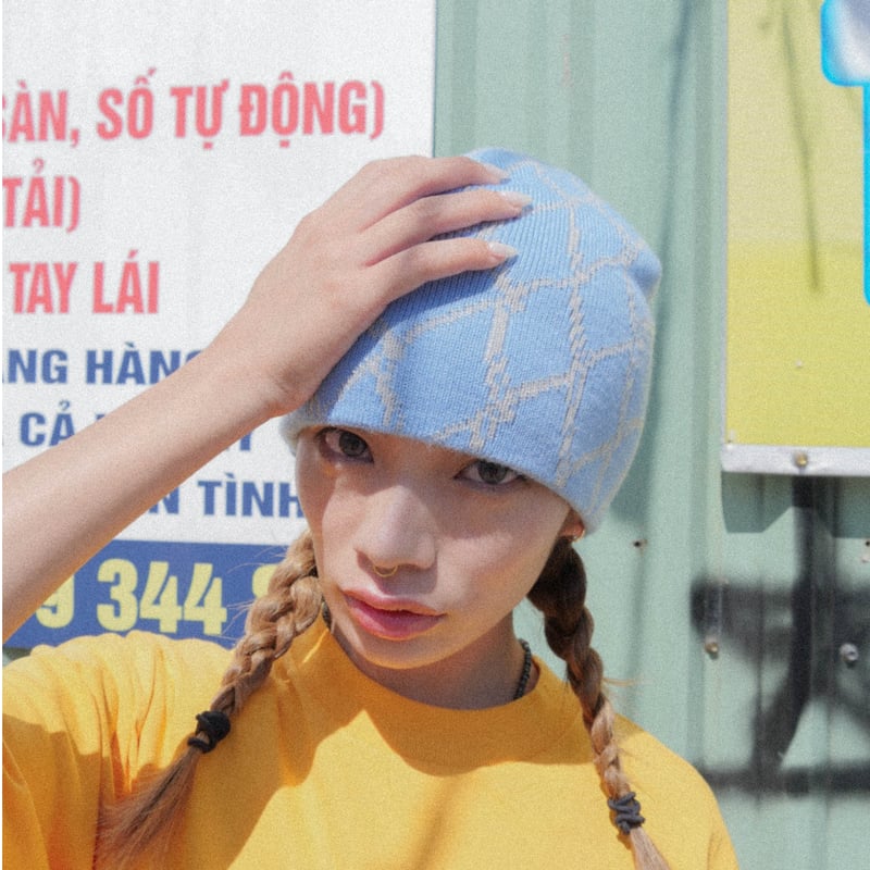 BREAK THE RULE BEANIE (L.BLUE) | FORGET NEVER C