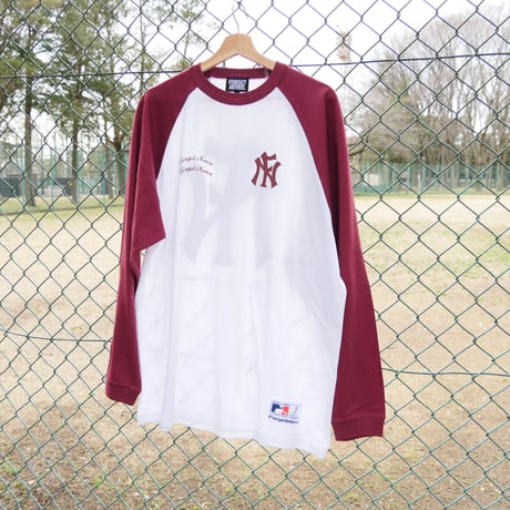 COAST TO COAST RAGLAN L/S T-SHIRTS (BURGUNDY)