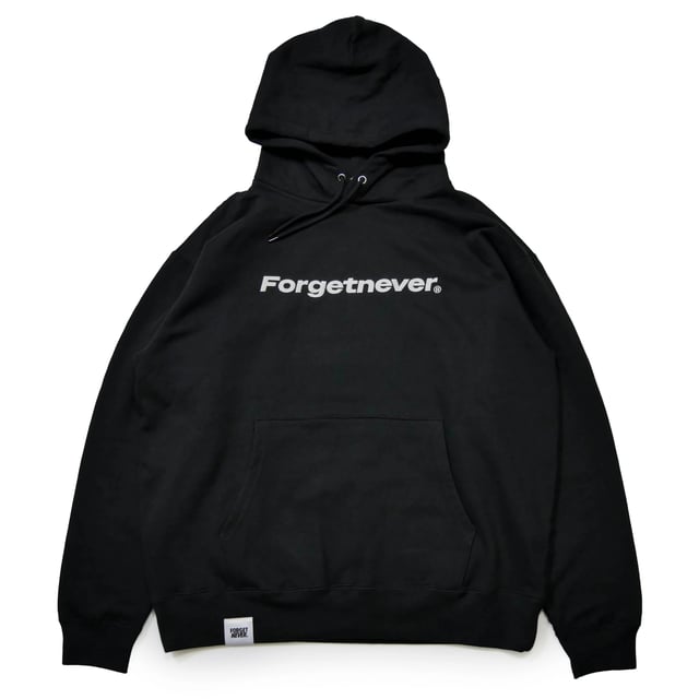 STRAIGHT LOGO HOODIE  (BLACK)