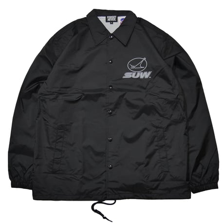 SUW WEAR×FORGET NEVER CLASSIC LOGO COACH JACKET (BLACK)