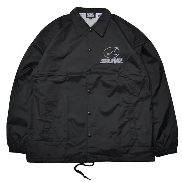 SUW WEAR×FORGET NEVER CLASSIC LOGO COACH JACKET (BLACK)