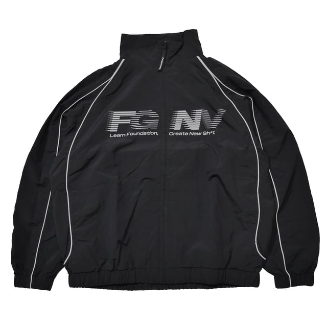 REFLECTIVE TRACK JACKET (BLACK)