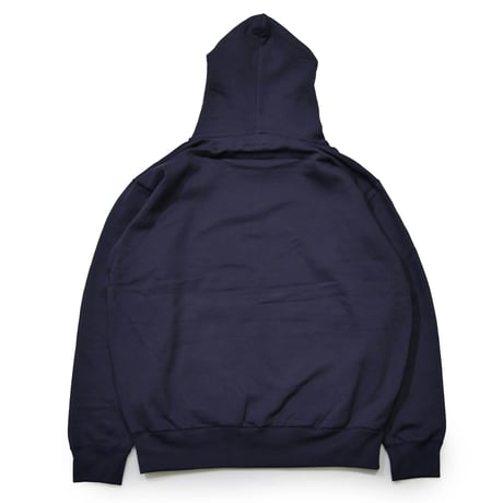STRAIGHT LOGO HOODIE  (NAVY)