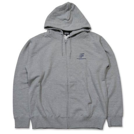 F DOTS LOGO ZIP UP HOODIE (H.GRAY)