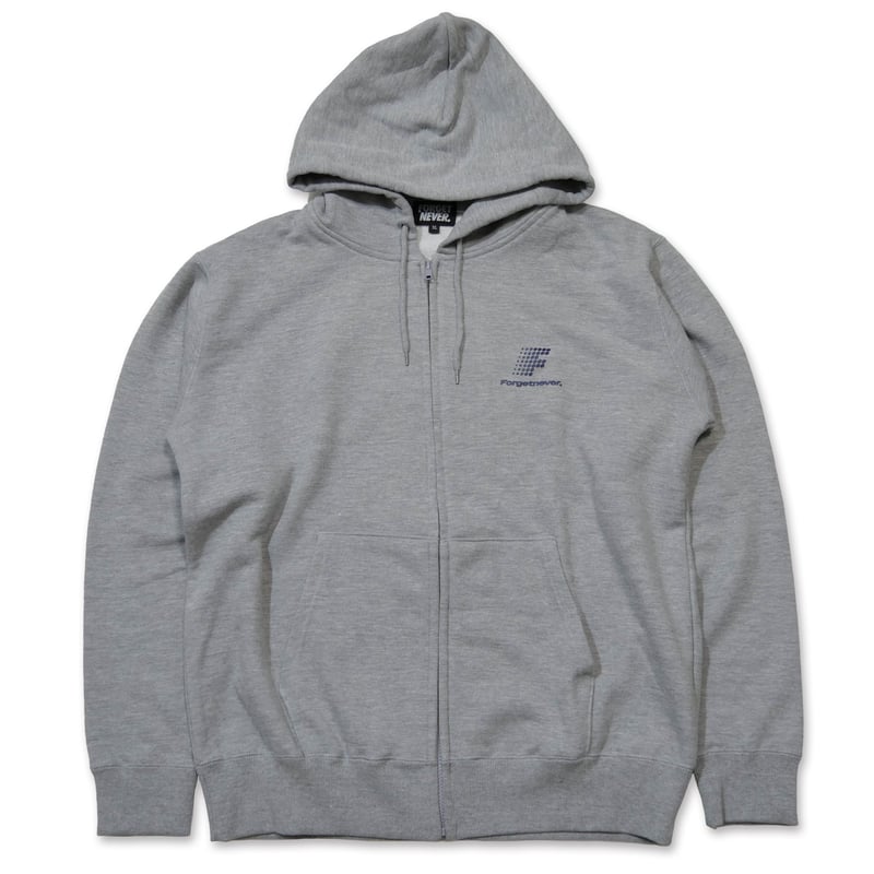 F DOTS LOGO ZIP UP HOODIE (H.GRAY) | FORGET NEV