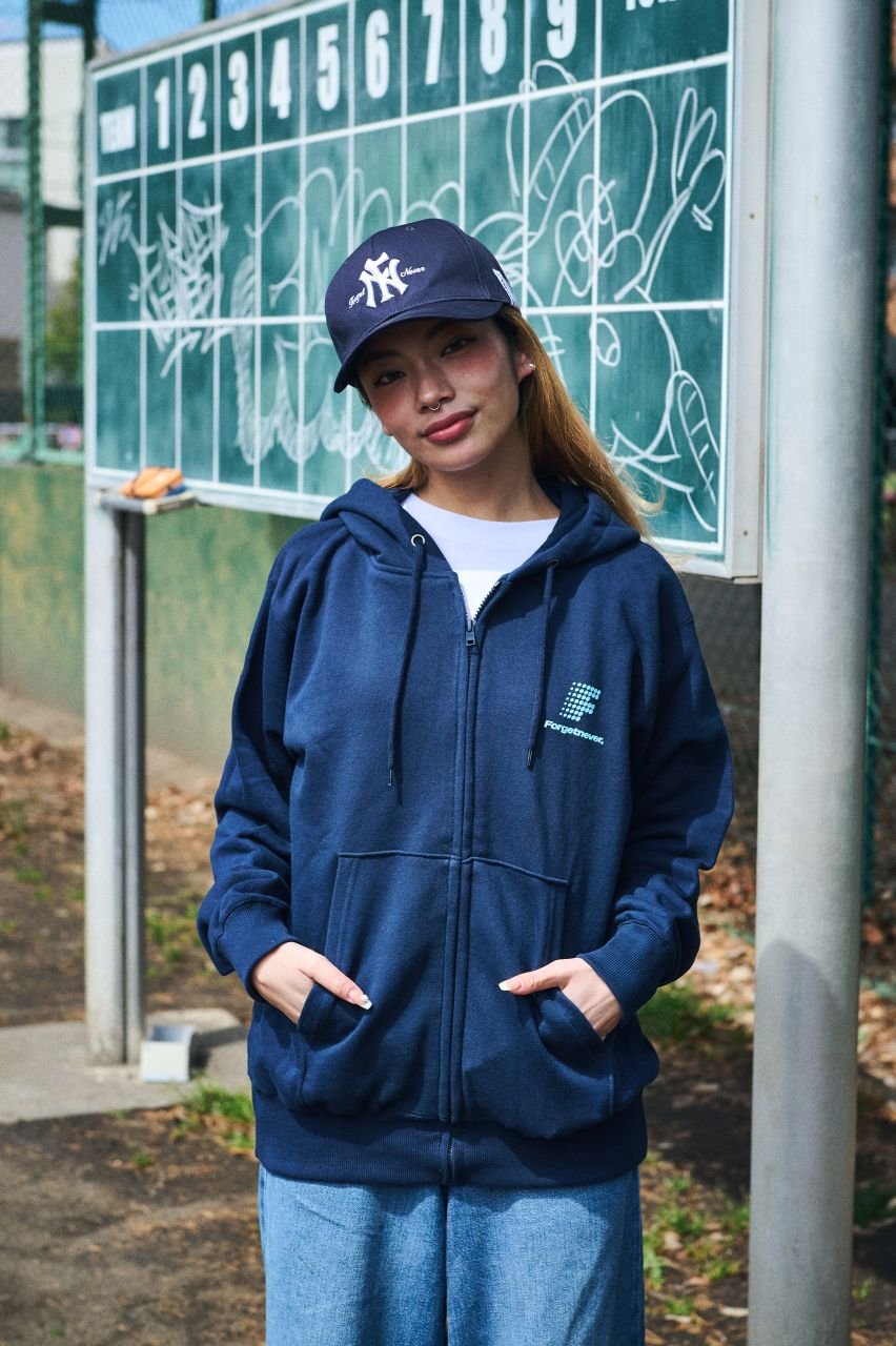 F DOTS LOGO ZIP UP HOODIE (NAVY) | FORGET NEVER F DOTS LOGO ZIP UP HOODIE (NAVY) | FORGET NEVER