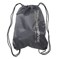 VERTICAL LOGO draw string bag (CHARCOAL)
