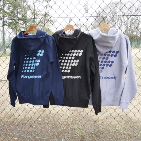 F DOTS LOGO ZIP UP HOODIE (H.GRAY)