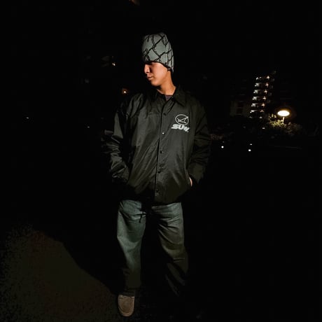 SUW WEAR×FORGET NEVER CLASSIC LOGO COACH JACKET (BLACK)