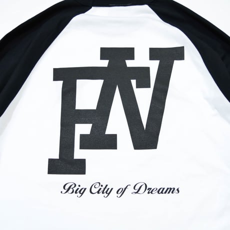 COAST TO COAST RAGLAN L/S T-SHIRTS (BLACK)