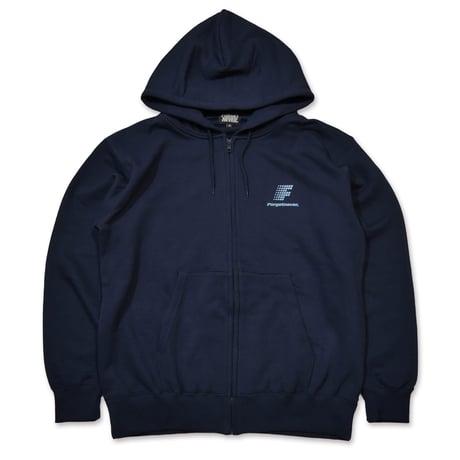 F DOTS LOGO ZIP UP HOODIE (NAVY)