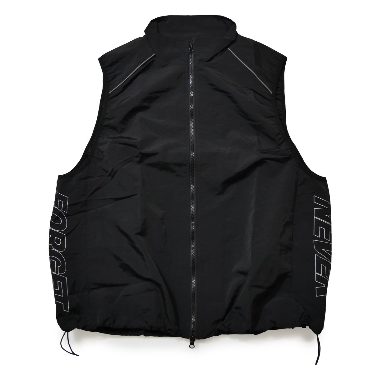 SIDE LOGO NYLON VEST (BLACK) | FORGET NEVER CLO