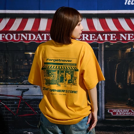 THE CORNER STORE T-SHIRTS(GOLD)