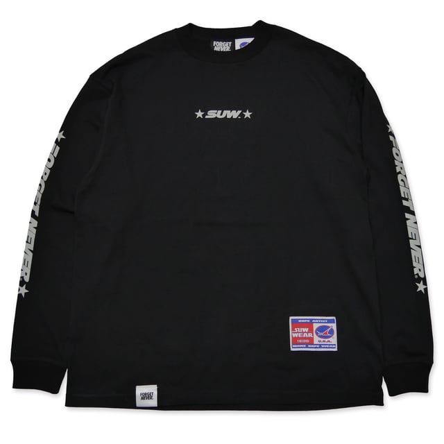 SUW WEAR×FORGET NEVER MOTO LONG SLEEVE T-SHIRTS (BLACK)