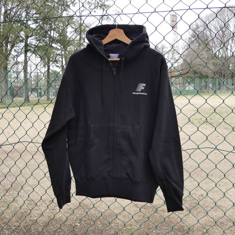 F DOTS LOGO ZIP UP HOODIE (BLACK)