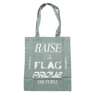 FLAG POINT x FORGET NEVER / RAISE TOTE BAG (SMOKY GREEN)