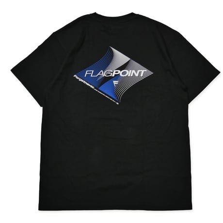 FLAG POINT x FORGET NEVER / LINE LOGO TEE (BLACK)