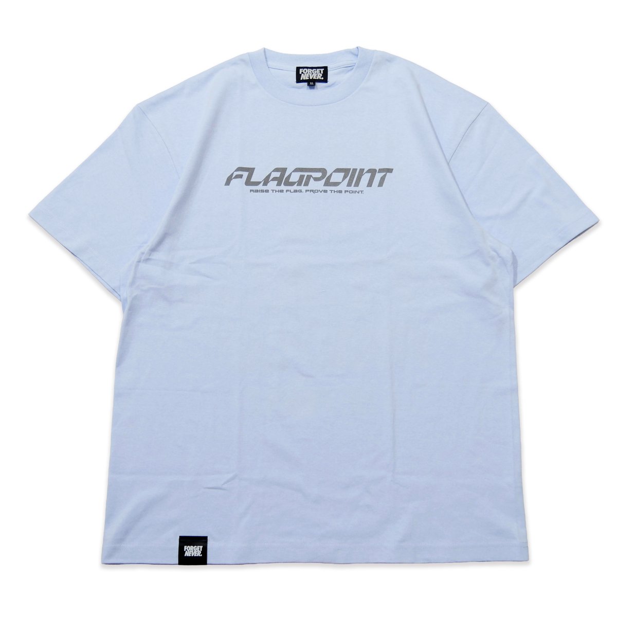 FLAG POINT x FORGET NEVER / RAISE TEE (SKY BLUE