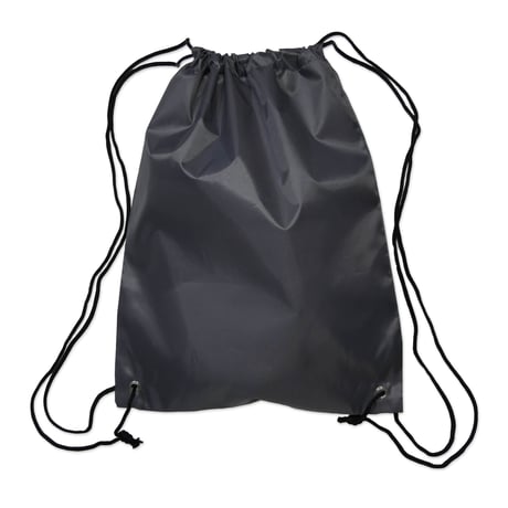 VERTICAL LOGO draw string bag (CHARCOAL)