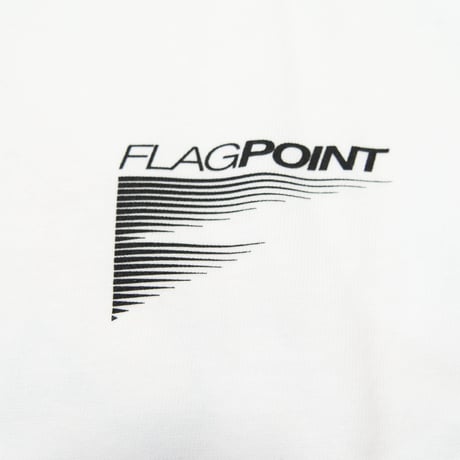 FLAG POINT x FORGET NEVER / LINE LOGO TEE (WHITE)