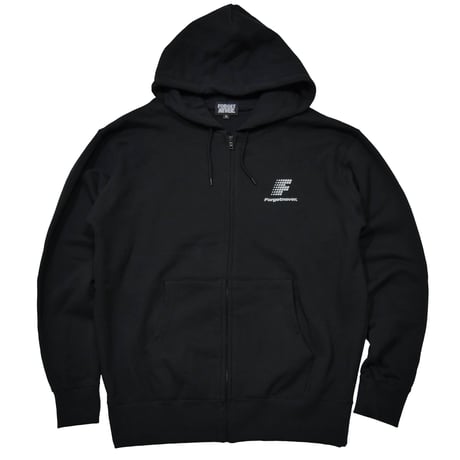 F DOTS LOGO ZIP UP HOODIE (BLACK)