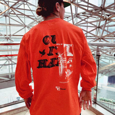 BBOY YU-KI & Taichi SIGNATURE MODEL "HAPPY FOOLS" L/S T-SHIRTS (ORANGE)