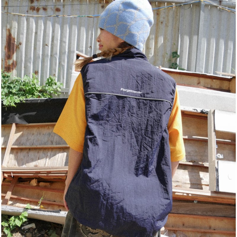 roughlow frill vest(NAVY)新品未使用 HIGH TWISTED GABARDINE BACKSIDE KNOT DETAIL VEST(XS Black