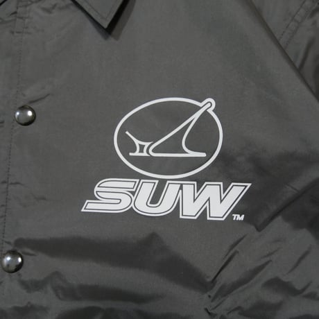 SUW WEAR×FORGET NEVER CLASSIC LOGO COACH JACKET (BLACK)