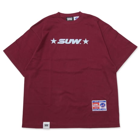 SUW WEAR×FORGET NEVER CLASSIC LOGO T-SHIRTS (BURGUNDY)