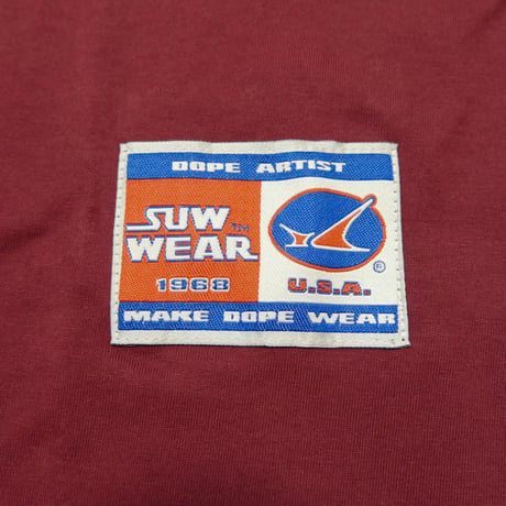 SUW WEAR×FORGET NEVER CLASSIC LOGO T-SHIRTS (BURGUNDY)