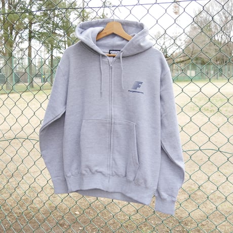 F DOTS LOGO ZIP UP HOODIE (H.GRAY)