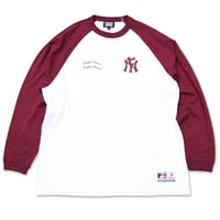 COAST TO COAST RAGLAN L/S T-SHIRTS (BURGUNDY)