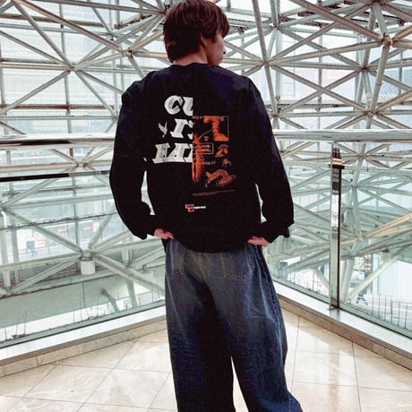 BBOY YU-KI & Taichi SIGNATURE MODEL "HAPPY FOOLS" L/S T-SHIRTS (BLACK)