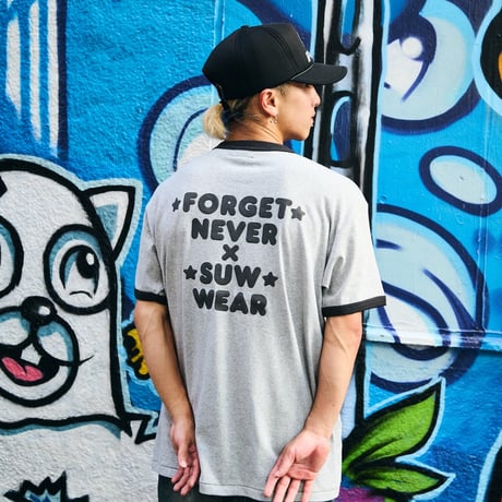SUW WEAR×FORGET NEVER RINGER T-SHIRTS (H.GRAY/SUMI)