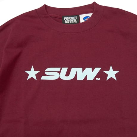 SUW WEAR×FORGET NEVER CLASSIC LOGO T-SHIRTS (BURGUNDY)