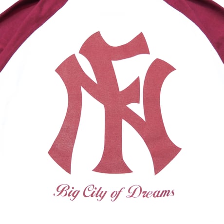 COAST TO COAST RAGLAN L/S T-SHIRTS (BURGUNDY)