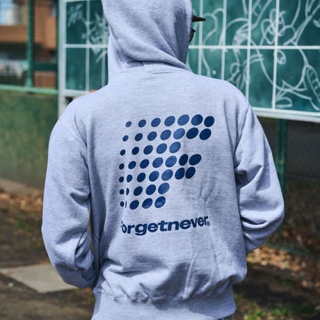 F DOTS LOGO ZIP UP HOODIE (H.GRAY)