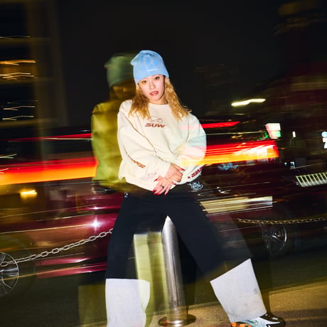 SUW WEAR×FORGET NEVER CLASSIC LOGO SWEAT SHIRTS (NATURAL)