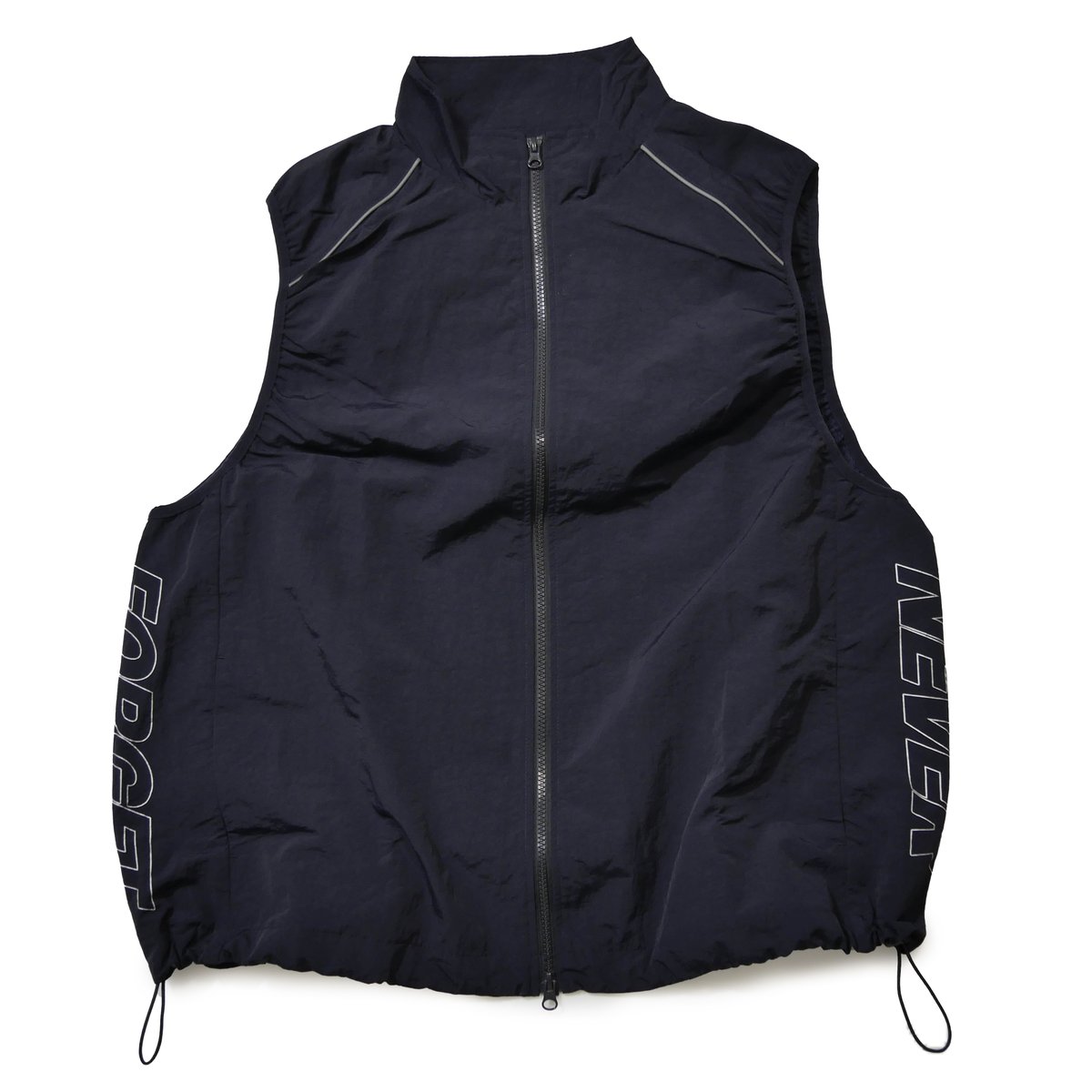 SIDE LOGO NYLON VEST (NAVY) | FORGET NEVER CLOT