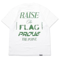 FLAG POINT x FORGET NEVER / RAISE TEE (WHITE)