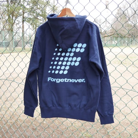 F DOTS LOGO ZIP UP HOODIE (NAVY)