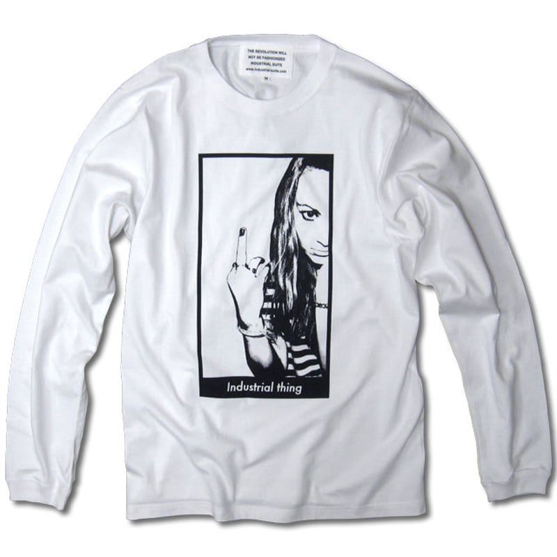 FUCK GIRL LONG SLEEVE TEE【WHITE】 | INDUSTRIAL S