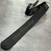 【 62mm Width Hard Leather Guitar Strap（I.A Type）/ Spike Recordings Spots Design 】（HISASHI Model)