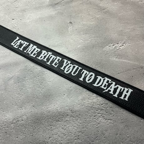 【 50mm Width Soft Leather Guitar Strap / SIN ZMB Monochrome Print Design 001 】（HISASHI Model）
