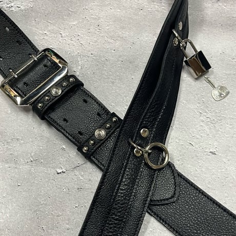 【 50mm Width Soft Leather Guitar Strap / Ring & Key Design 】