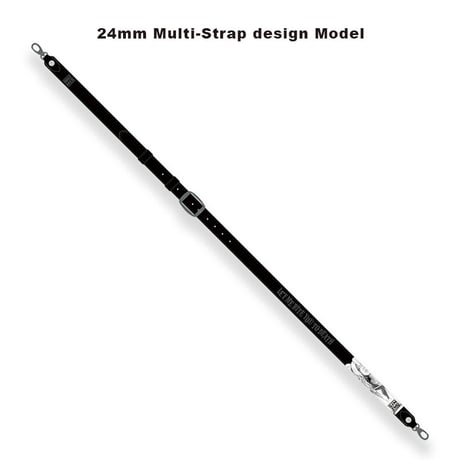【 50mm Width Soft Leather Guitar Strap / SIN ZMB Monochrome Print Design 002 】（HISASHI Model）
