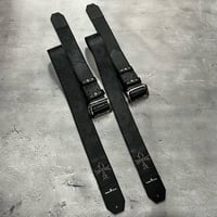【 50mm Width Soft Leather Guitar Strap / ANK Spots & Henna Art Print Design 】（Takeshi Honda Model）